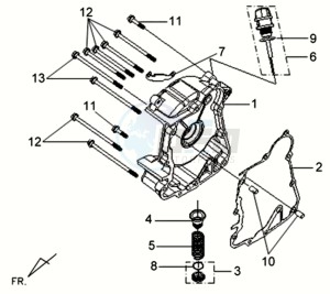 VS 125S drawing CRANKCASERIGHT