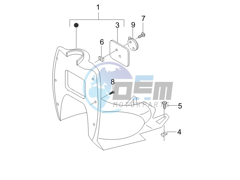 Front glove-box - Knee-guard panel