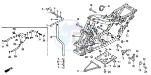 TRX300EX FOURTRAX 300 EX drawing FRAME BODY