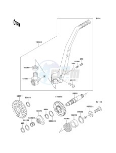 KX 250 M (M1) drawing KICKSTARTER MECHANISM