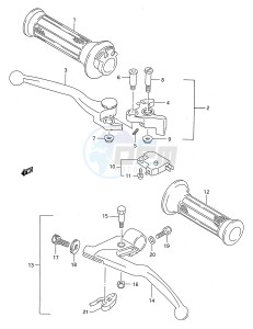 GSX750F (E28) drawing HANDLE LEVER