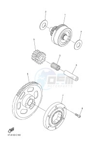 WR450F (1DX9 1DX6 1DX8 1DX7) drawing STARTER CLUTCH