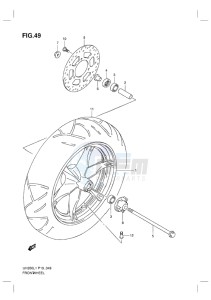 UH200G BURGMAN EU drawing FRONT WHEEL