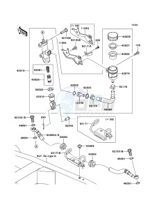 Z750 ZR750L8F GB XX (EU ME A(FRICA) drawing Rear Master Cylinder