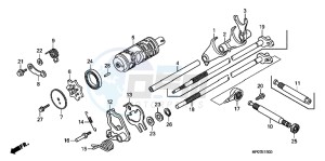 TRX500FPMB drawing GEARSHIFT DRUM