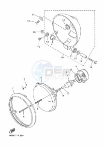 XV250 XV250M (BJP3) drawing HEADLIGHT