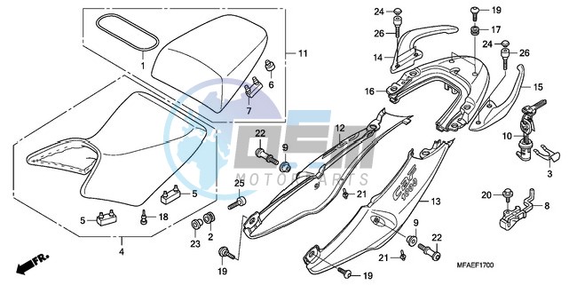 SEAT/REAR COWL