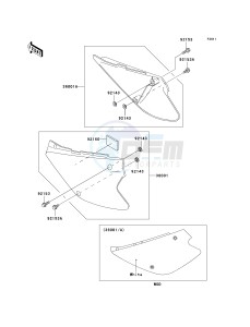 KX 100 A [KX100 MONSTER ENERGY] (A6F - A9FA) D6F drawing SIDE COVERS