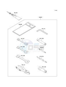 JS 750 B [750 SXI] (B1-B3 B3 CAN ONLY) [750 SXI] drawing OWNERS TOOLS