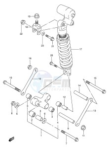 GSX-R750 (E2) drawing REAR CUSHION LEVER (MODEL V)