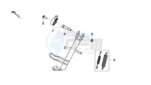 MAXSYM 600I ABS drawing CENTRAL STAND / SIDE STAND