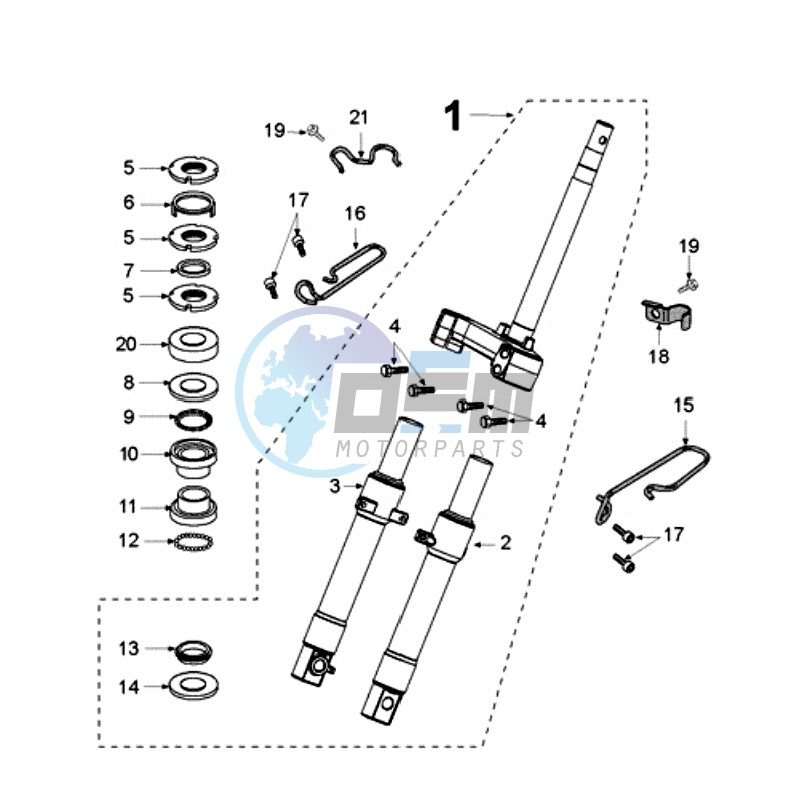 FRONT FORK / STEERINGHEAD