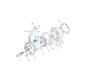 YQ AEROX 50 drawing CYLINDER AND HEAD