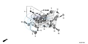 CBR600RAD CBR600RR ABS UK - (E) drawing REAR POWER UNIT (CBR600RA)