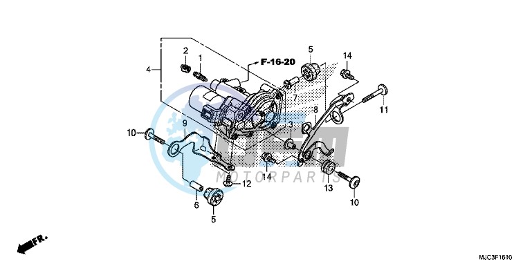 REAR POWER UNIT (CBR600RA)