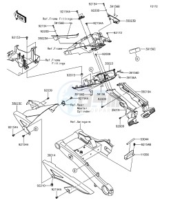 Z1000 ABS ZR1000GGF FR GB XX (EU ME A(FRICA) drawing Rear Fender(s)