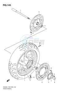 AN400 (E03) Burgman drawing FRONT WHEEL (AN400ZAL1 E33)