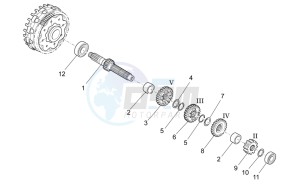 SXV 450-550 Street Legal drawing Primary gear shaft