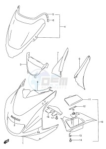 RF600R (E2) drawing COWLING BODY (MODEL P R S T)