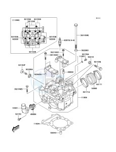 KFX400 KSF400A6F EU drawing Cylinder Head