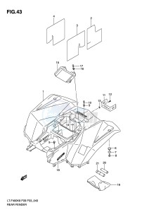 LT-F400 (P28-P33) drawing REAR FENDER (MODEL K8 K9)