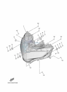 MWD300 TRICITY 300 (BX94) drawing HEADLIGHT