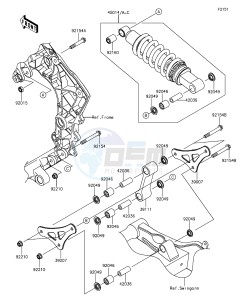 Z1000 ABS ZR1000GFF FR GB XX (EU ME A(FRICA) drawing Suspension/Shock Absorber