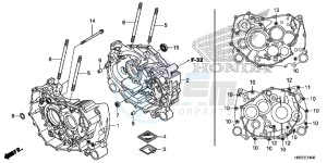 TRX420FA2F TRX420 Europe Direct - (ED) drawing CRANKCASE (TRX420FA1/ FA2)