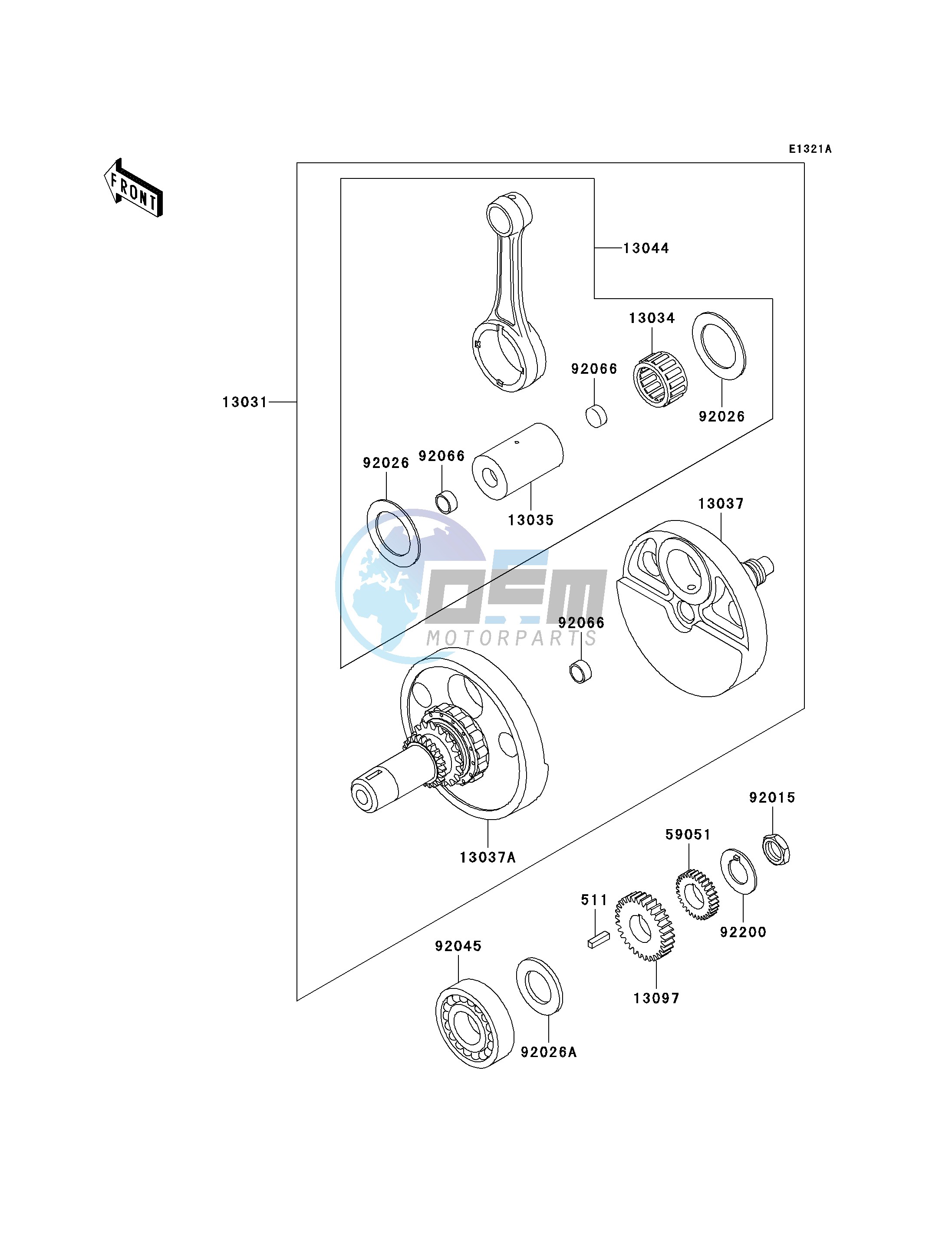 CRANKSHAFT-- KL650AE032206 - - -