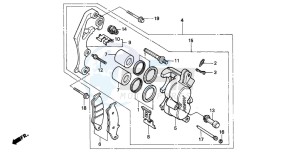 XR600R drawing FRONT BRAKE CALIPER