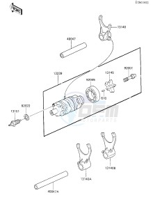 KL 250 C [KLR250] (C1-C2) [KLR250] drawing GEAR CHANGE DRUM & FORKS