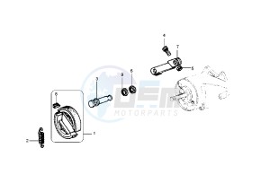 Zip 50 4T drawing Rear brake shoes