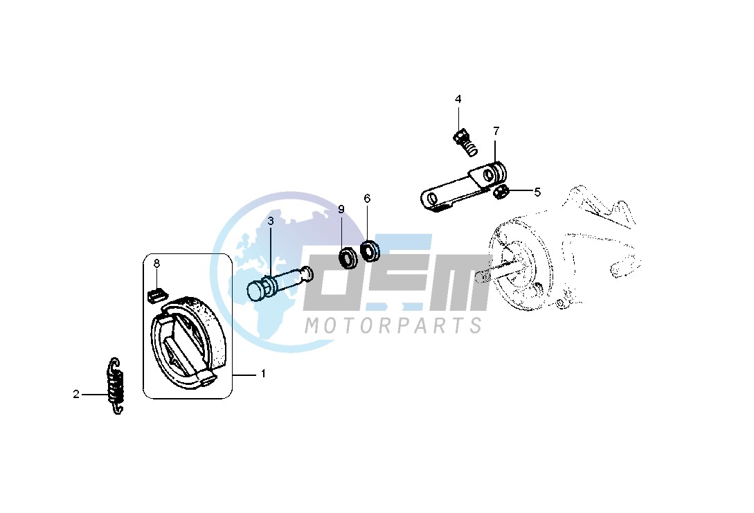 Rear brake shoes