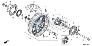 NC700SD NC700S Europe Direct - (ED) drawing REAR WHEEL