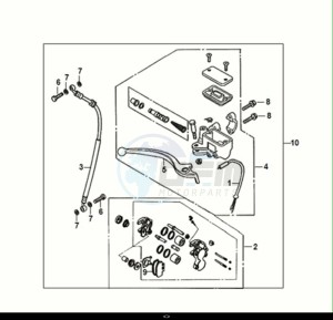 CROX 50 (AE05WB-EU) (E5) (M1) drawing FRONT BRAKE MASTER CYLINDER