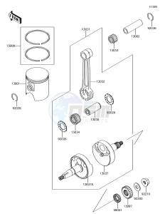 KX65 KX65AJF EU drawing Crankshaft/Piston(s)