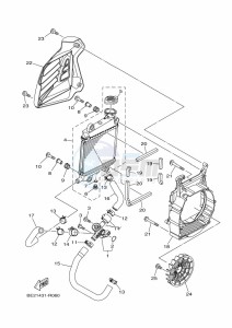 MWS125-C TRICITY 125 (BU5G) drawing RADIATOR & HOSE