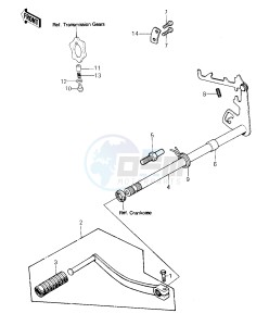 KE 125 A [KE125] (A7-A8) [KE125] drawing GEAR CHANGE MECHANISM -- 80-81 A7_A8- -