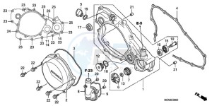 CRF450RA Australia - (U) drawing R. CRANKCASE COVER/WATER PUMP