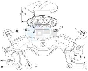 X8 200 drawing Electrical device - Speedometers Kms