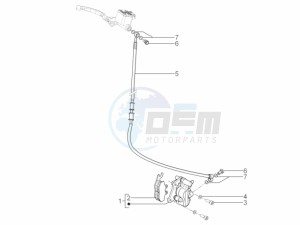 Typhoon 50 2T E2 (EMEA) drawing Brakes pipes - Calipers