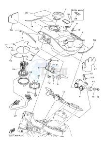 WR250R (32DW 32DV 32DX) drawing FUEL TANK