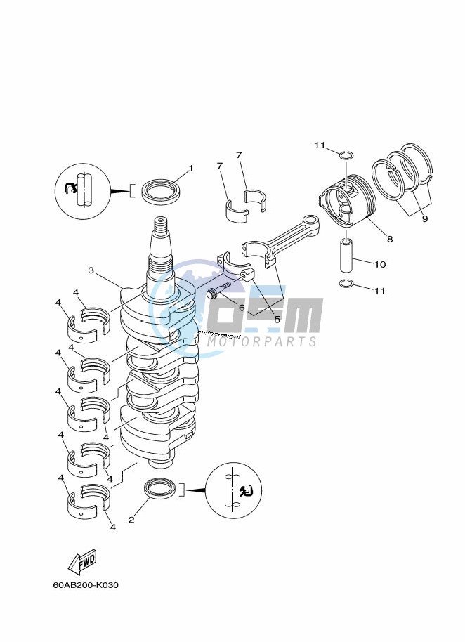 CRANKSHAFT--PISTON