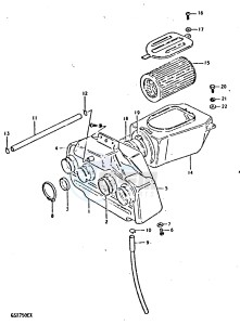 GSX750 (T-X) drawing AIR CLEANER