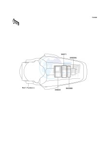 KX 100 A [KX100 MONSTER ENERGY] (A6F - A9FA) D9FA drawing LABELS-- D9FA- -