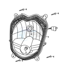 ORBIT II 50 2T NAKED L6 drawing HEAD LAMP CPL.