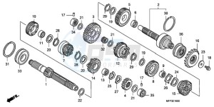 CB1300A9 UK - (E / ABS MKH MME TWO) drawing TRANSMISSION