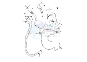 XVS DRAG STAR 250 drawing STEERING HANDLE -CABLE