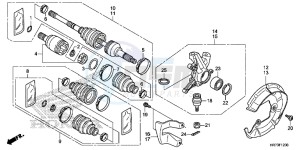 TRX420FA6F TRX420F Australia - (U) drawing FRONT KNUCKLE/ FRONT DRIVESHAFT