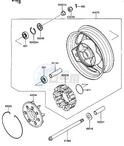 ZG 1000 A [CONCOURS] (A7-A9) [CONCOURS] drawing REAR WHEEL_CHAIN-- ZG1000-A7_A8- -